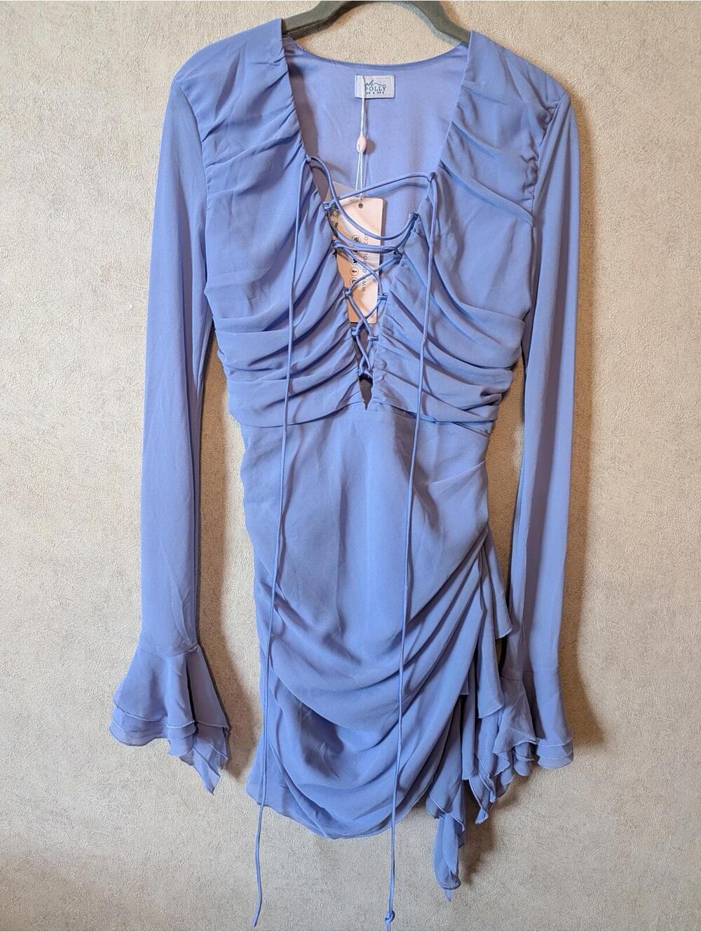 OH POLLY light purple Cemile fairy long sleeve mini dress NWT sz 2